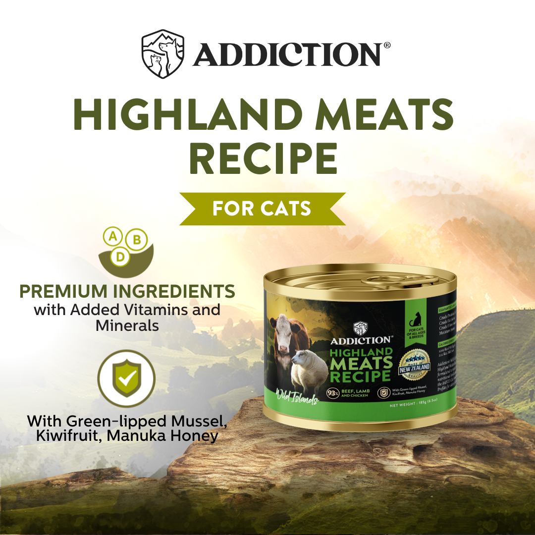 Addiction Wild Islands Highland Meats Lamb & Beef High-Meat, Organ Meat Canned Cat Food 24 x 185g