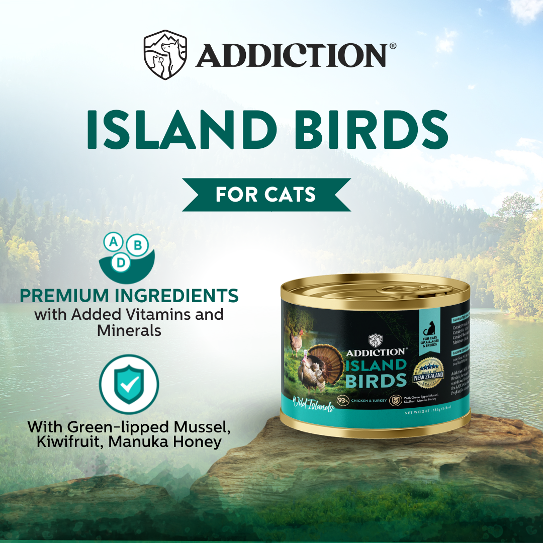Addiction Wild Islands Island Birds Chicken & Turkey High-Meat, Organ Meat Canned Cat Food 24 x 185 gm