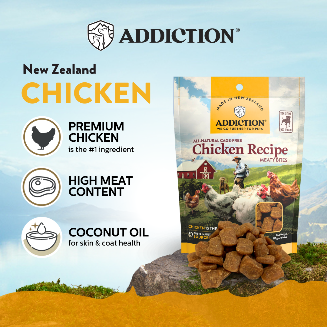 Chicken Meaty Bites - Hypoallergenic Dog Treats 113g