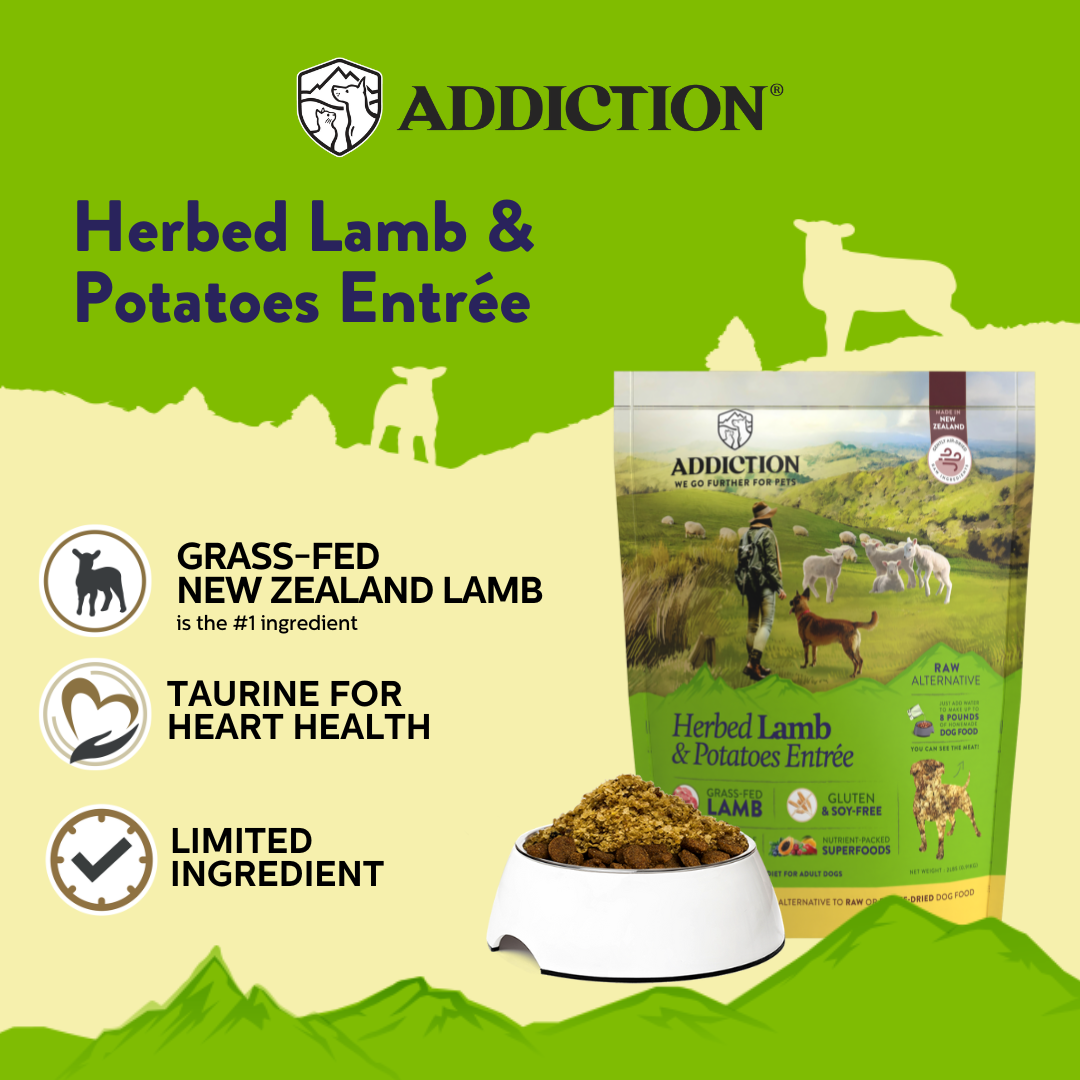 Herbed Lamb & Potatoes Air-Dried Dog Food 910g