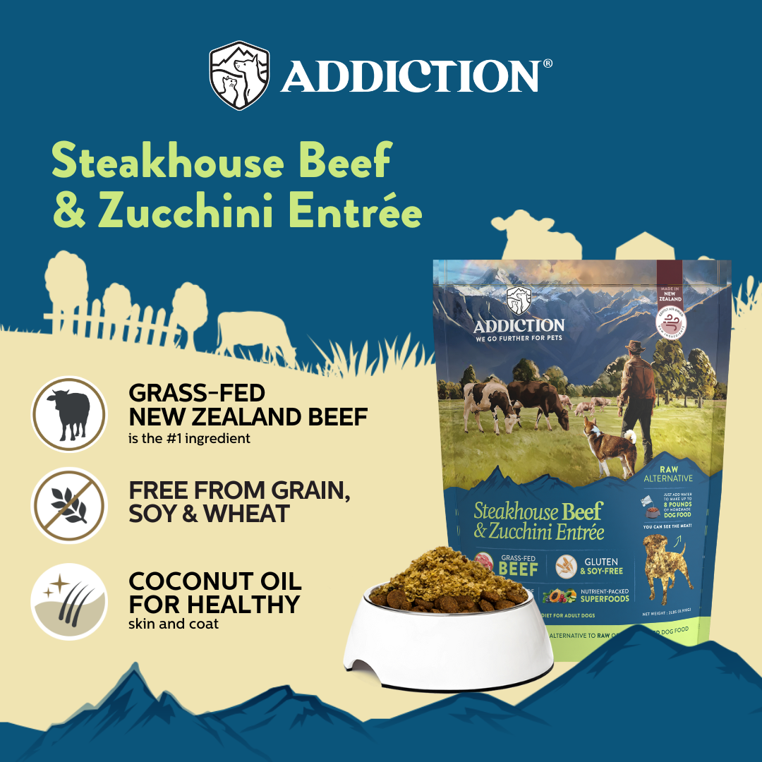 Steakhouse Beef & Zucchini Air-Dried Dog Food 910g