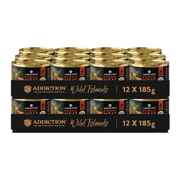 Addiction Wild Islands Forest Meat Venison & Beef High-Meat, Organ Meat Canned Cat Food 24 x 185g