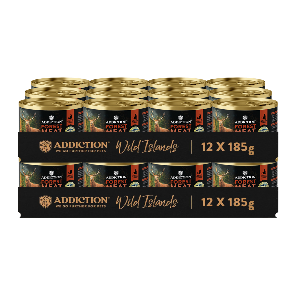 Addiction Wild Islands Forest Meat Venison & Beef High-Meat, Organ Meat Canned Cat Food 24 x 185 gm