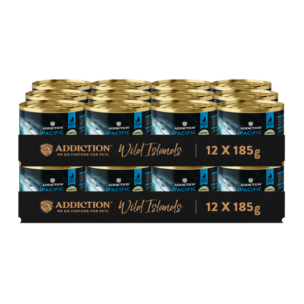 Addiction Wild Islands Pacific Catch Ocean Fish & Salmon High-Meat, Organ Meat Canned Cat Food 24 x 185g