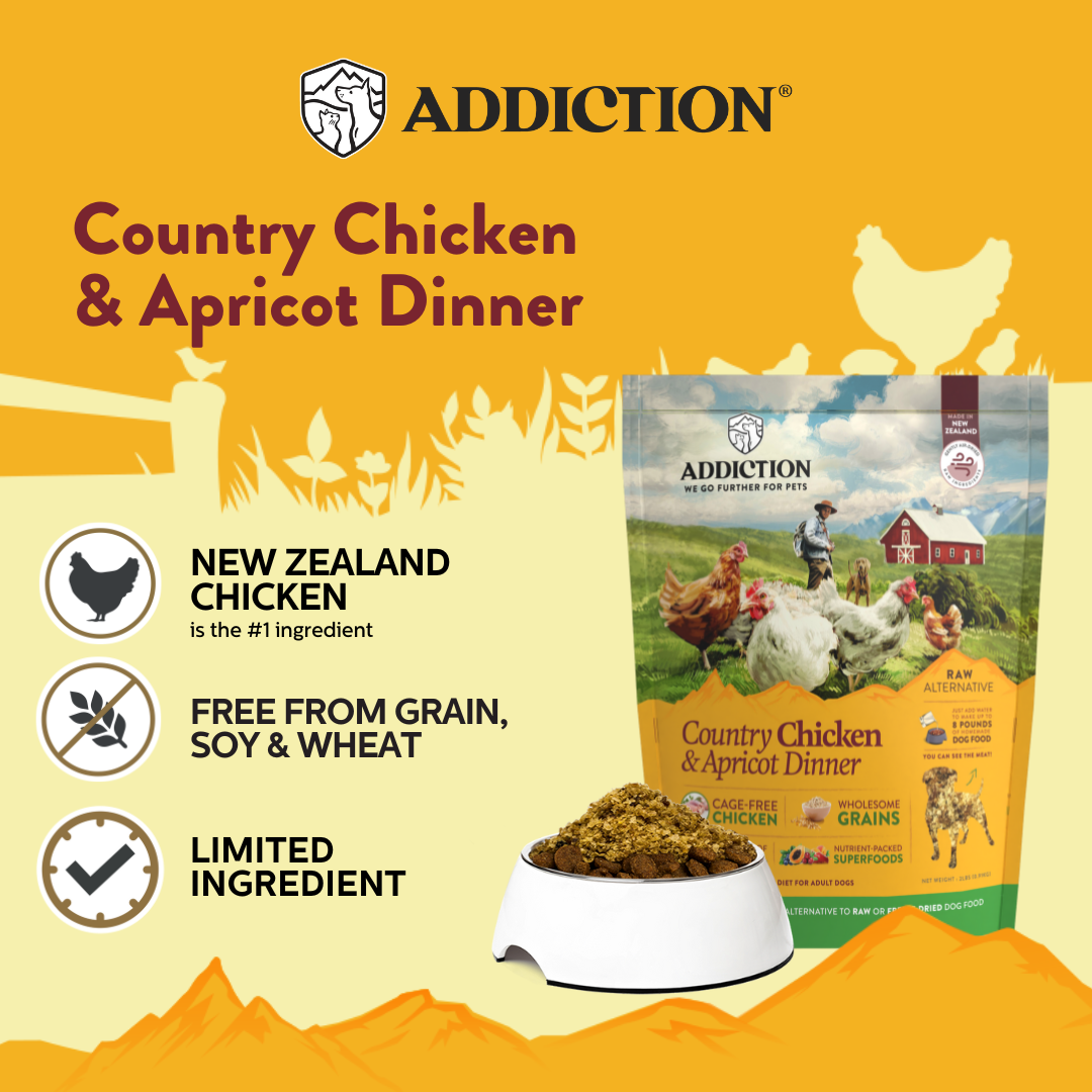 Country Chicken & Apricot Air-Dried Dog Food 910g