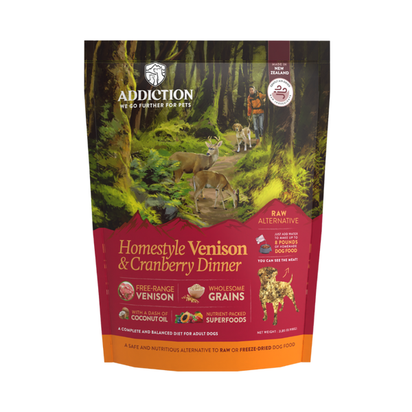 Homestyle Venison & Cranberry Dinner Air-Dried Dog Food 910g