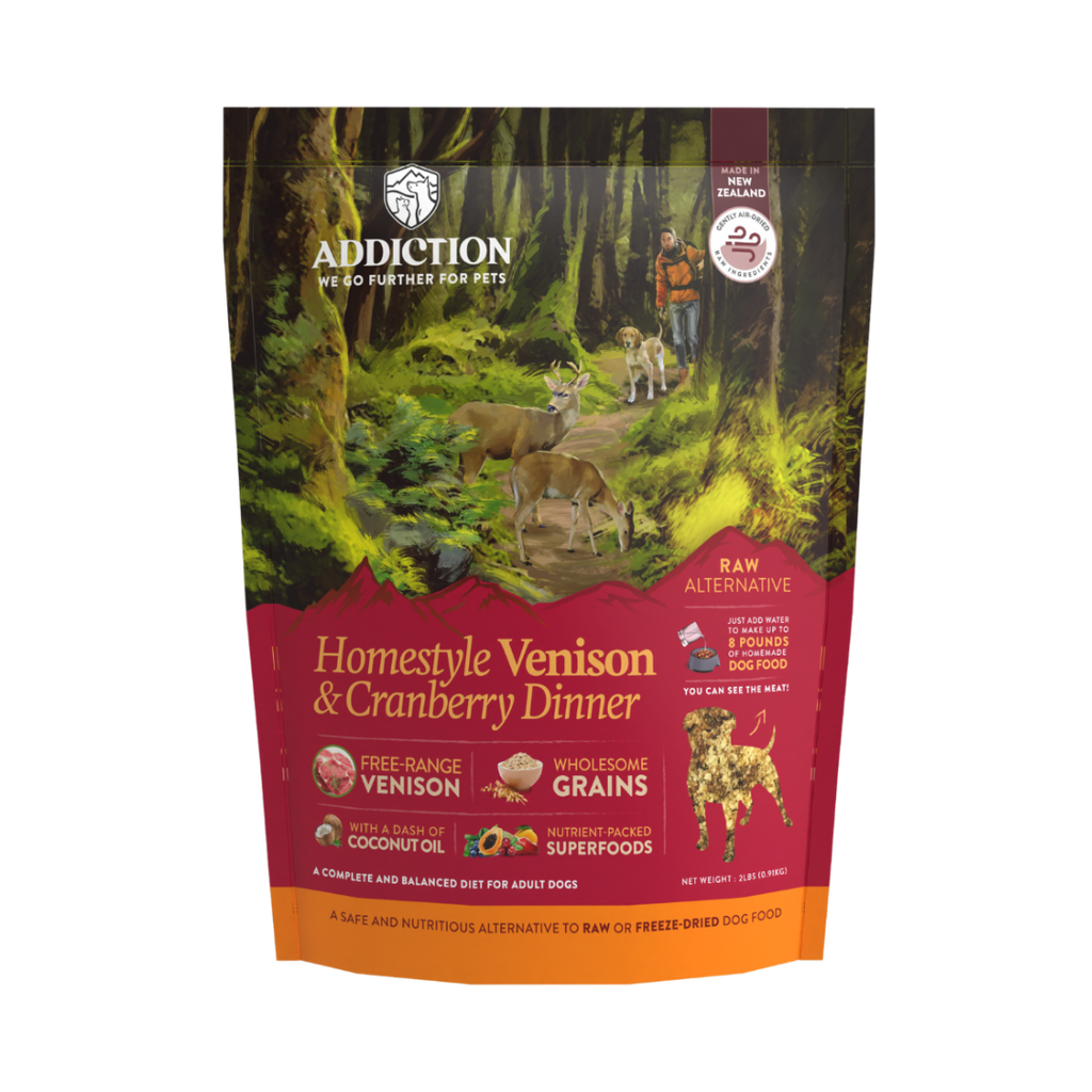 Homestyle Venison & Cranberry Dinner Air-Dried Dog Food 910g