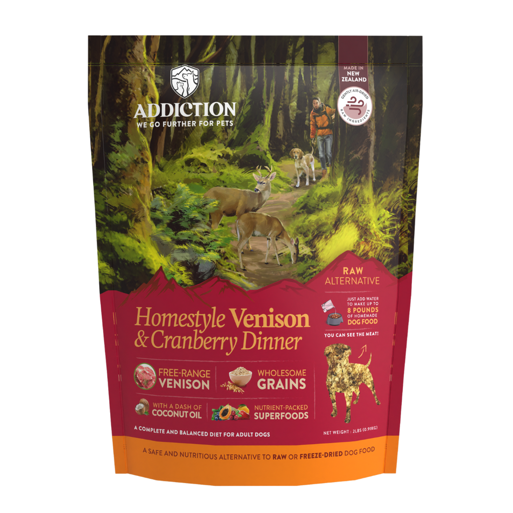 Homestyle Venison & Cranberry Dinner Air-Dried Dog Food 910g