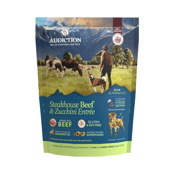 Steakhouse Beef & Zucchini Air-Dried Dog Food 910g