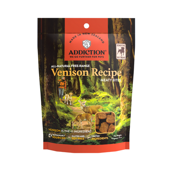 Venison Meaty Bites - Hypoallergenic Dog Treats 113g
